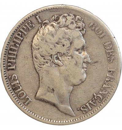 5 Francs Louis-Philippe Ier Tête Nue Tranche En Creux