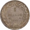 5 Francs Louis-Philippe Ier Tête Nue Tranche En Creux