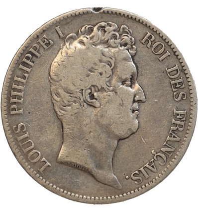 5 Francs Louis Philippe Tête Nue Tranche en Creux