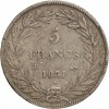 5 Francs Louis-Philippe Ier Tête Nue Tranche En Creux