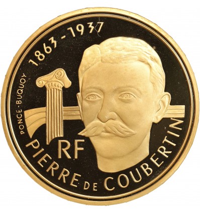 500 Francs Albertville - Pierre de Coubertin