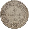 5 Francs Louis-Philippe Ier Tête Nue Tranche En Relief