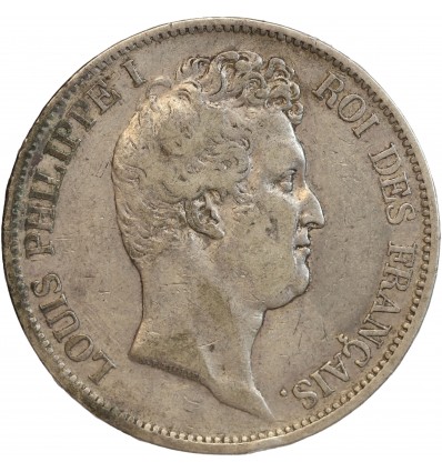 5 Francs Louis-Philippe Ier Tête Nue Tranche En Relief