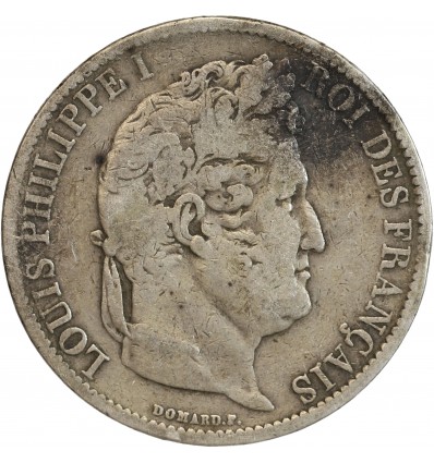 5 Francs Louis-Philippe Ier Tête Laurée Tranche en Creux