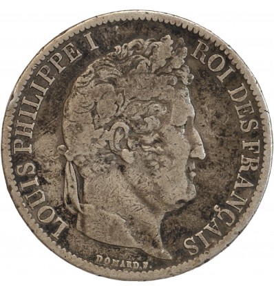 5 Francs Louis-Philippe Ier Tête Laurée Tranche en Creux