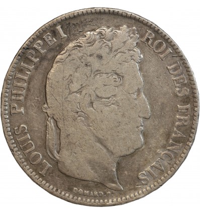 5 Francs Louis-Philippe Ier Tête Laurée Tranche en Relief