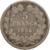 5 Francs Louis-Philippe Ier Tête Laurée Tranche en Relief