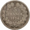 5 Francs Louis-Philippe Ier Tête Laurée Tranche en Relief