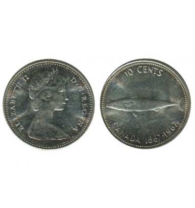 10 Cents Elisabeth II Canada Argent