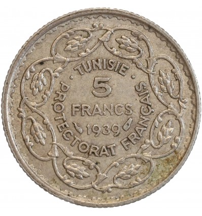 5 Francs Tunisie Argent
