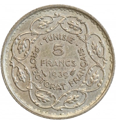 5 Francs Tunisie Argent