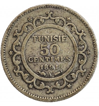 50 Centimes Tunisie Argent