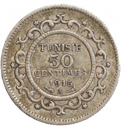 50 Centimes Tunisie Argent