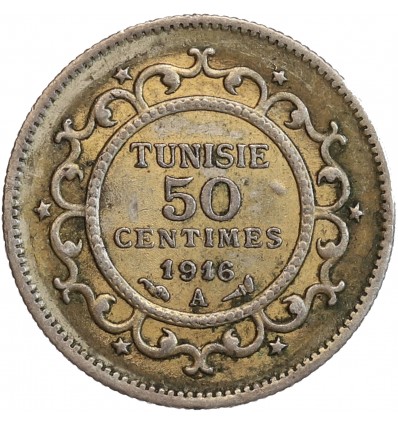 50 Centimes Tunisie Argent