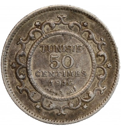 50 Centimes Tunisie Argent