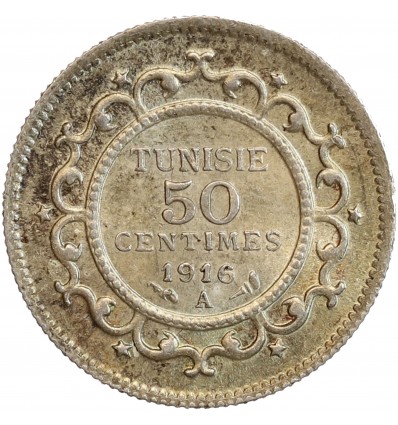 50 Centimes Tunisie Argent