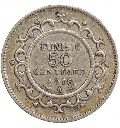 50 Centimes Tunisie Argent