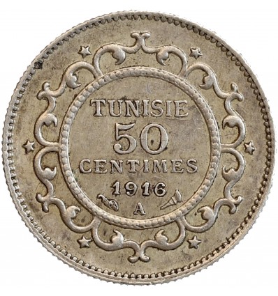 50 Centimes Tunisie Argent