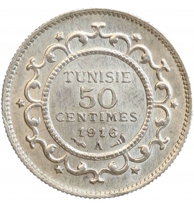 50 Centimes Tunisie Argent
