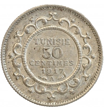 50 Centimes Tunisie Argent