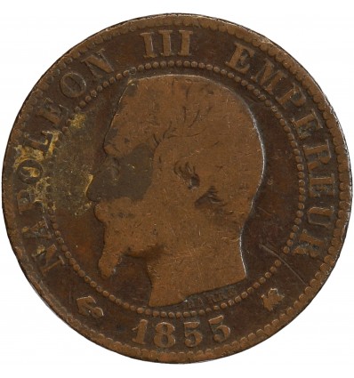 5 Centimes Napoléon III Tête Nue