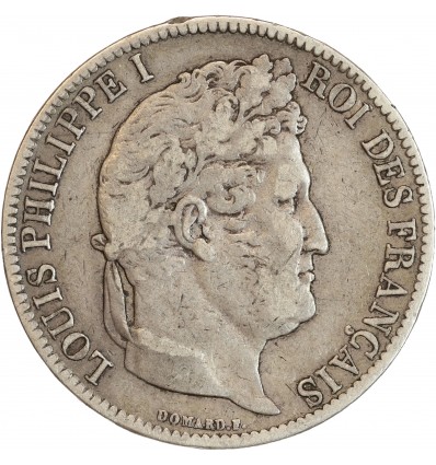 5 Francs Louis-Philippe Ier Tête Laurée Tranche en Creux