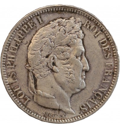 5 Francs Louis-Philippe Ier Tête Laurée Tranche En Relief