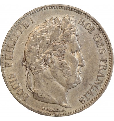 5 Francs Louis-Philippe Ier Tête Laurée Tranche En Relief