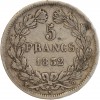 5 Francs Louis-Philippe Ier Tête Laurée Tranche En Relief