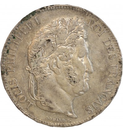 5 Francs Louis Philippe Ier Tête Laurée Tranche En Relief