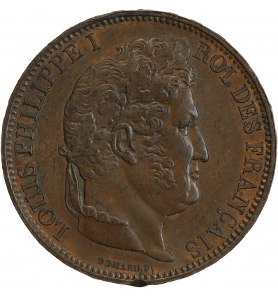 Module de 5 Francs Louis Philippe Ier - Visite de la Monnaie de Rouen - 1831