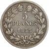 5 Francs Louis Philippe Ier Tête Laurée Tranche En Relief