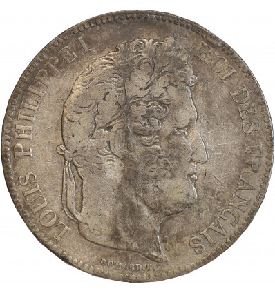 5 Francs Louis-Philippe Ier Tête Laurée Tranche En Relief