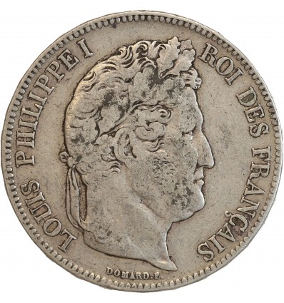 5 Francs Louis-Philippe Ier Tête Laurée Tranche En Relief