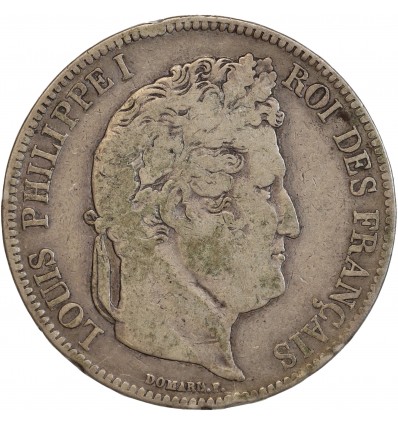 5 Francs Louis-Philippe Ier Tête Laurée Tranche En Relief