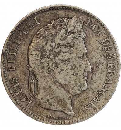 5 Francs Louis-Philippe Ier Tête Laurée Tranche En Relief