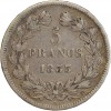 5 Francs Louis-Philippe Ier Tête Laurée Tranche En Relief