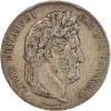 5 Francs Louis-Philippe Ier Tête Laurée Tranche En Relief