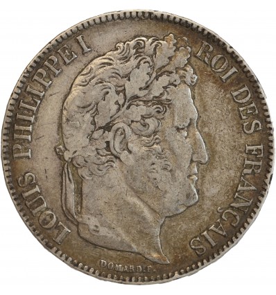 5 Francs Louis-Philippe Ier Tête Laurée Tranche En Relief