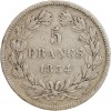 5 Francs Louis-Philippe Ier Tête Laurée Tranche En Relief