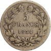 5 Francs Louis-Philippe Ier Tête Laurée Tranche En Relief