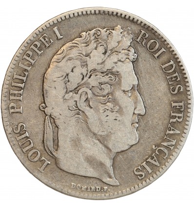 5 Francs Louis-Philippe Ier Tête Laurée Tranche En Relief