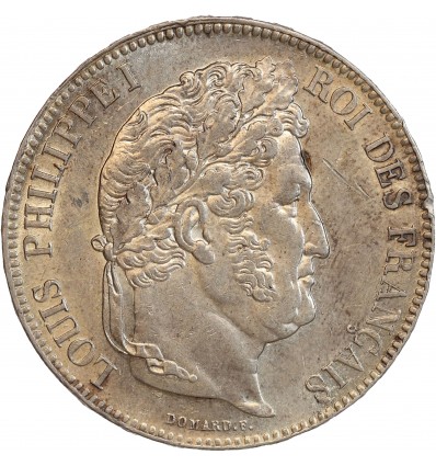 5 Francs Louis-Philippe Ier Tête Laurée Tranche En Relief