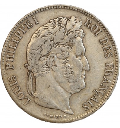 5 Francs Louis-Philippe Ier Tête Laurée Tranche En Relief