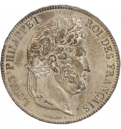 5 Francs Louis-Philippe Ier Tête Laurée Tranche En Relief