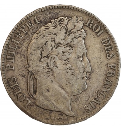 5 Francs Louis-Philippe Ier Tête Laurée Tranche En Relief