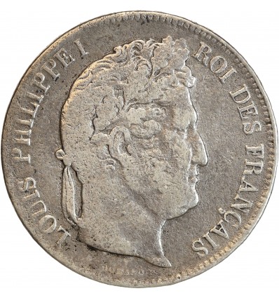 5 Francs Louis Philippe Ier Tête Laurée Tranche en Relief