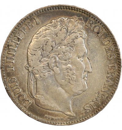 5 Francs Louis-Philippe Ier Tête Laurée Tranche En Relief