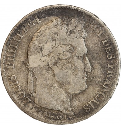 5 Francs Louis-Philippe Ier Tête Laurée Tranche En Relief