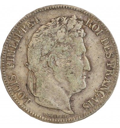 5 Francs Louis-Philippe Ier Tête Laurée Tranche En Relief